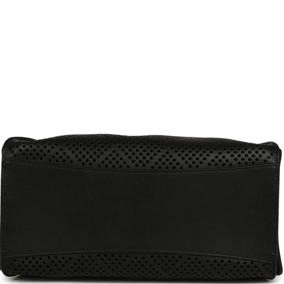 Chanel Small 25 Hobo Bag Black Perforated Calfskin Antique Gold Hardware - Picture 6 of 8